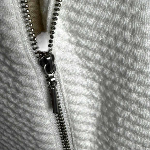 Rebecca Taylor white peplum lightweight jacket size 6 Elegant feminine - Picture 4 of 10